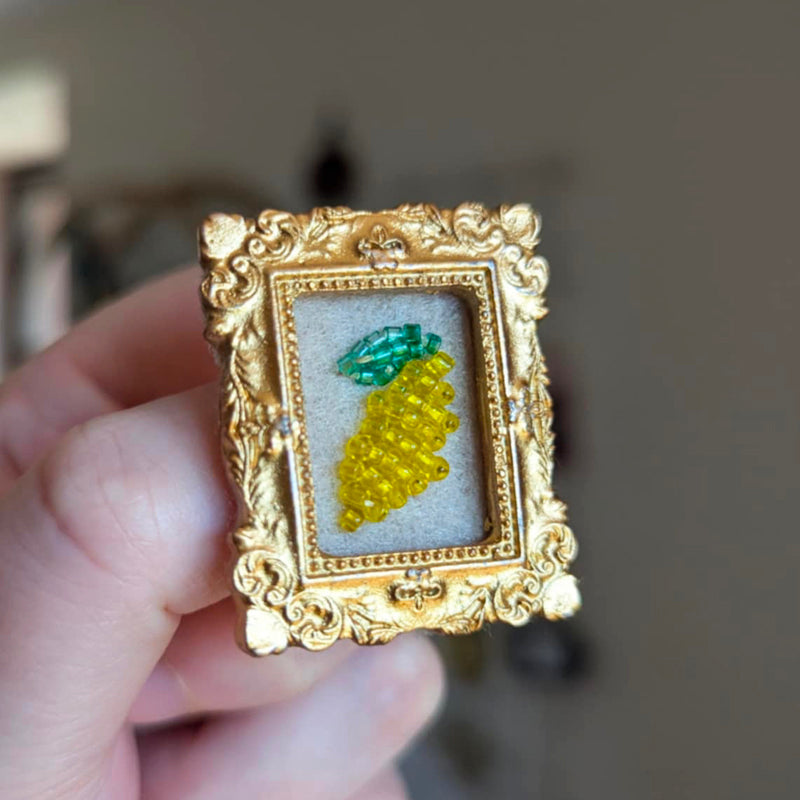 Broche - Cadre - Baie d'été - Citron