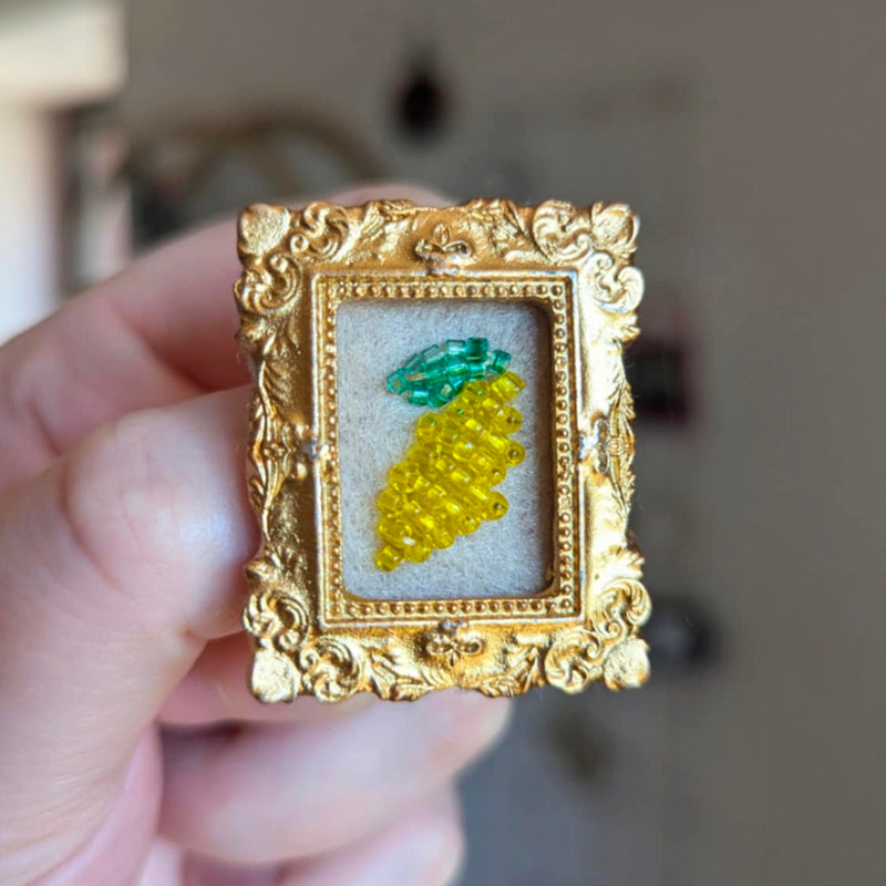 Broche - Cadre - Baie d'été - Citron