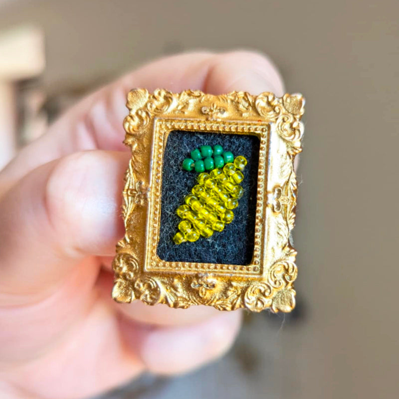 Broche - Cadre - Baie d'été - Citron