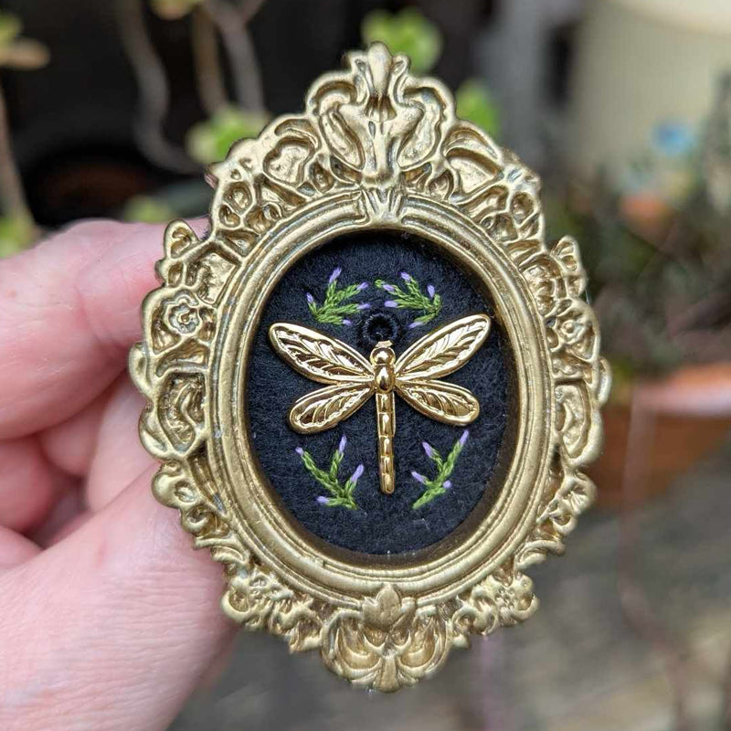 Broche - Grand cadre Libellue