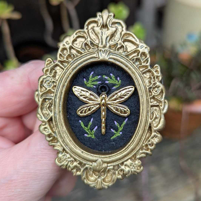 Broche - Grand cadre Libellue