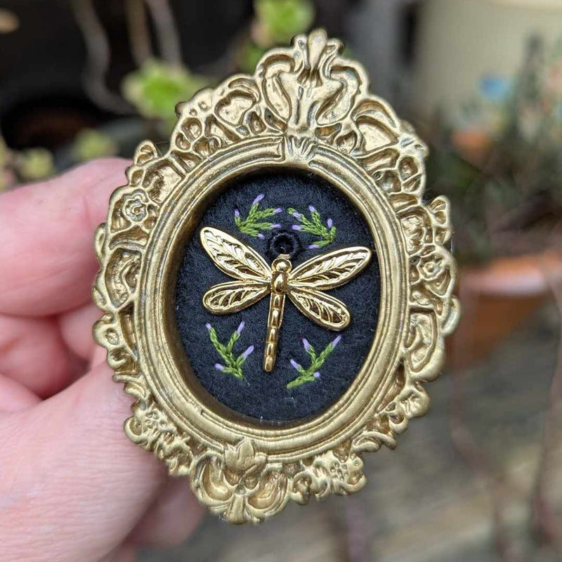 Broche - Grand cadre Libellue