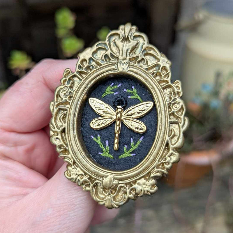 Broche - Grand cadre Libellule