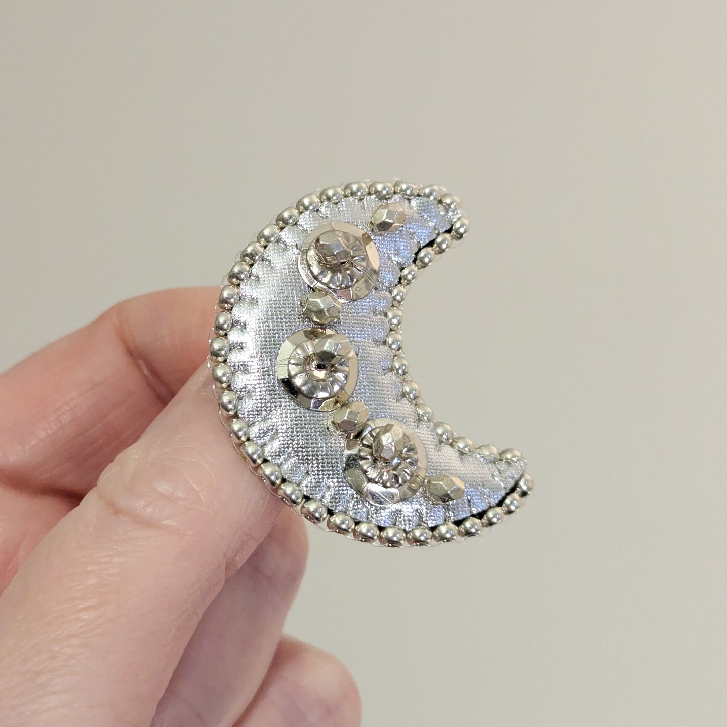 Broche - Lune Argentée