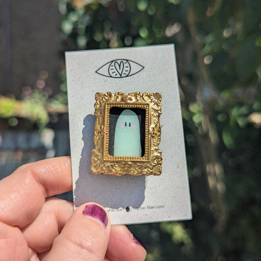 Broche - Cadre - Portrait Hanté Phosphorescent