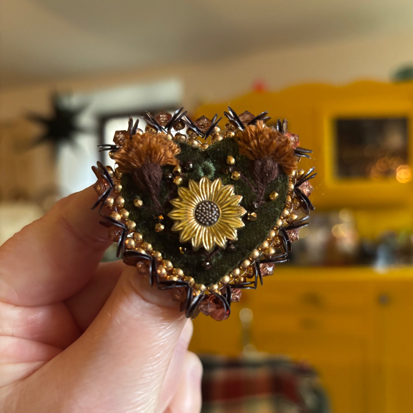 Broche Chatoyante - Tournesol
