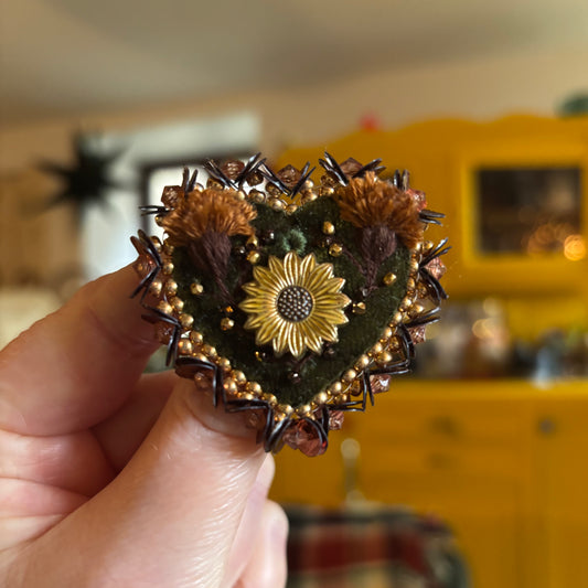 Broche Chatoyante - Tournesol
