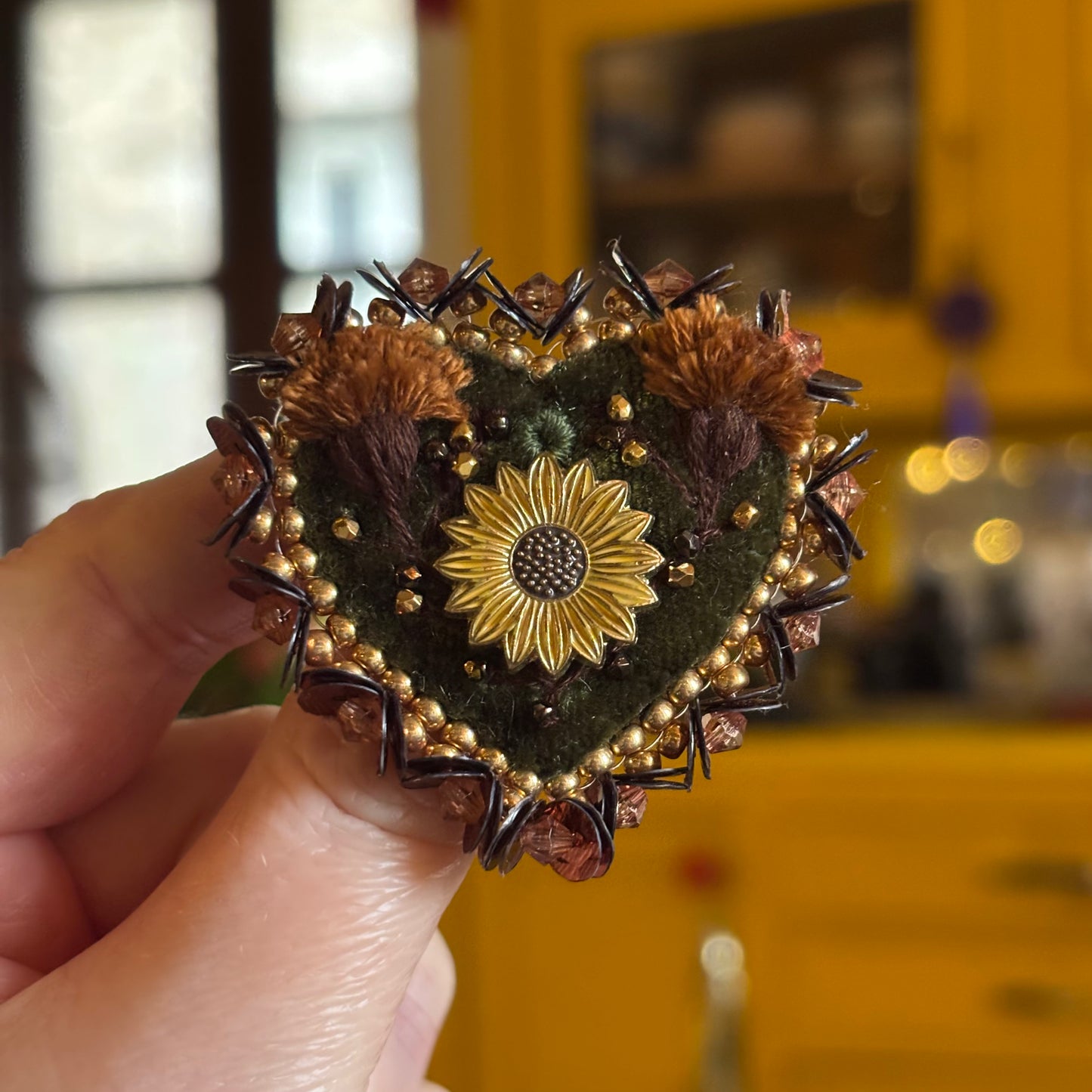 Broche Chatoyante - Tournesol