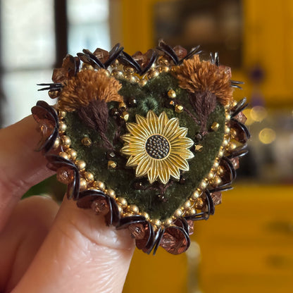 Broche Chatoyante - Tournesol