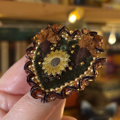 Broche Chatoyante - Tournesol