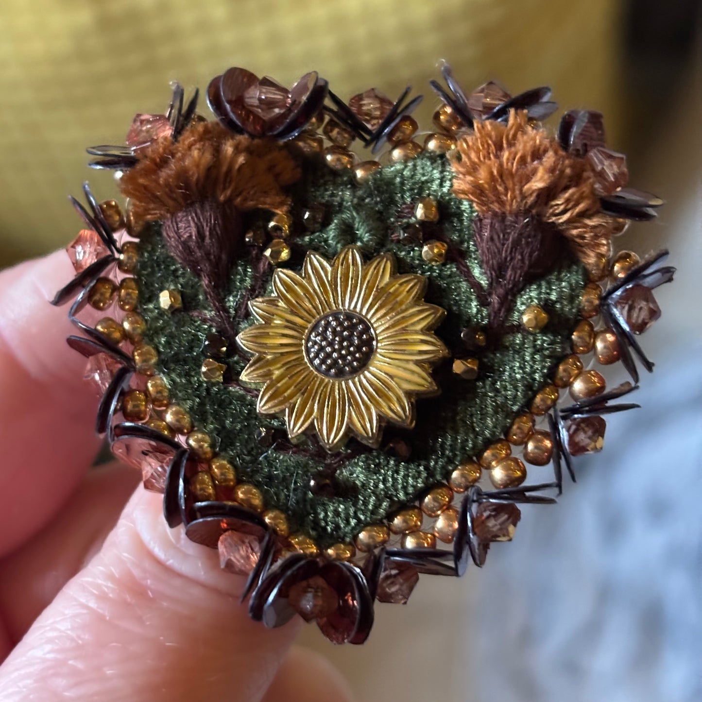 Broche Chatoyante - Tournesol
