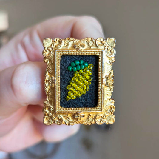 Broche - Cadre - Baie d'été - Citron