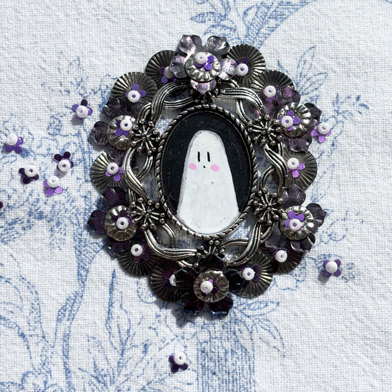 Portrait Hanté - Cadre vintage - Purple Witch