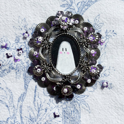 Portrait Hanté - Cadre vintage - Purple Witch