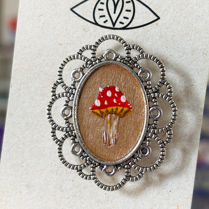 Broche - Support métalique peinture originale - 11