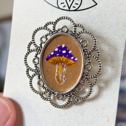 Broche - Support métalique peinture originale - 12