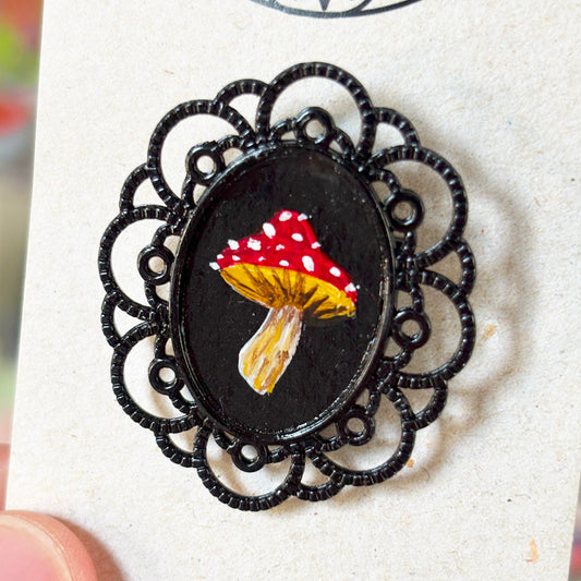 Broche - Support métalique peinture originale - 4