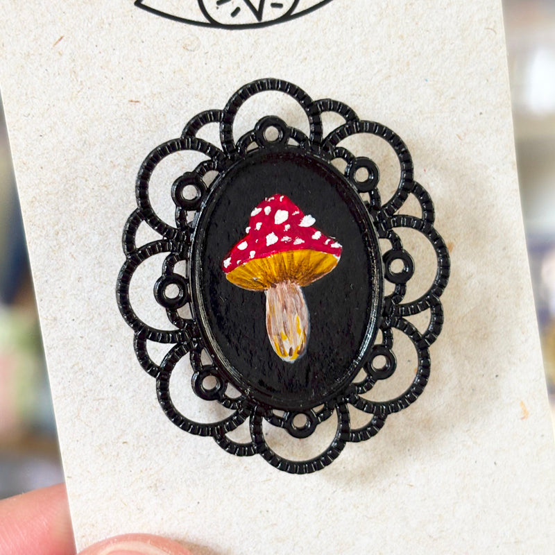 Broche - Support métalique peinture originale - 6