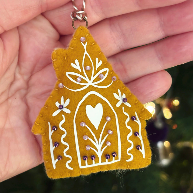 Suspension PHOSPHORESCENTE - Maison de sorcière - Violet et mauve 2