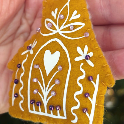 Suspension PHOSPHORESCENTE - Maison de sorcière - Violet et mauve 2