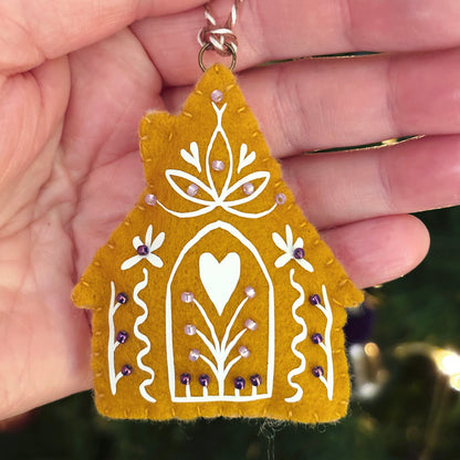 Suspension PHOSPHORESCENTE - Maison de sorcière - Violet et mauve 2