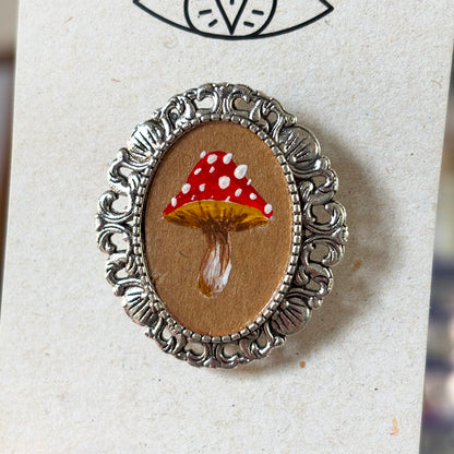 Broche & Pendentif - Support métalique peinture originale - 3