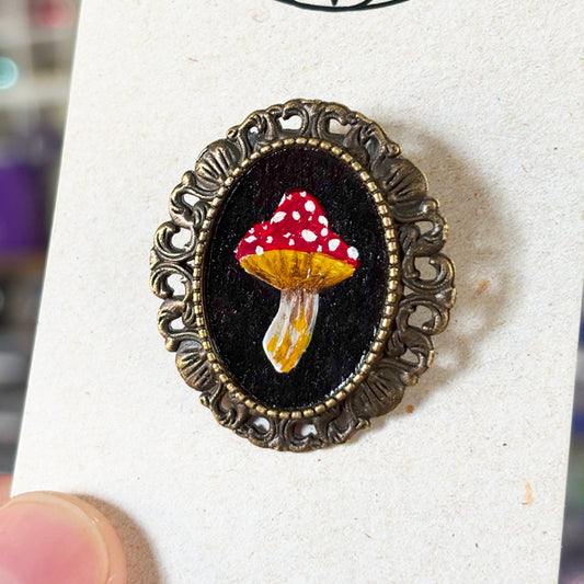 Broche & Pendentif - Support métalique peinture originale - 7