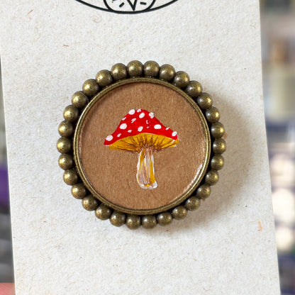 Broche - Support métalique peinture originale
