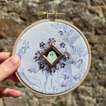 Portrait Hanté - Tambour bois - PHOSPHO - Mauve