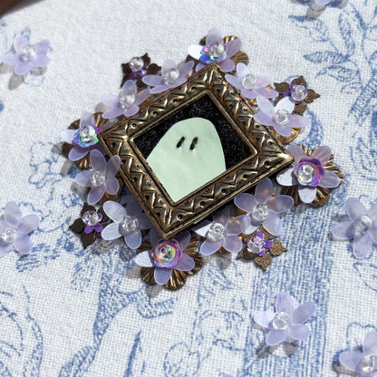 Portrait Hanté - Tambour bois - PHOSPHO - Mauve